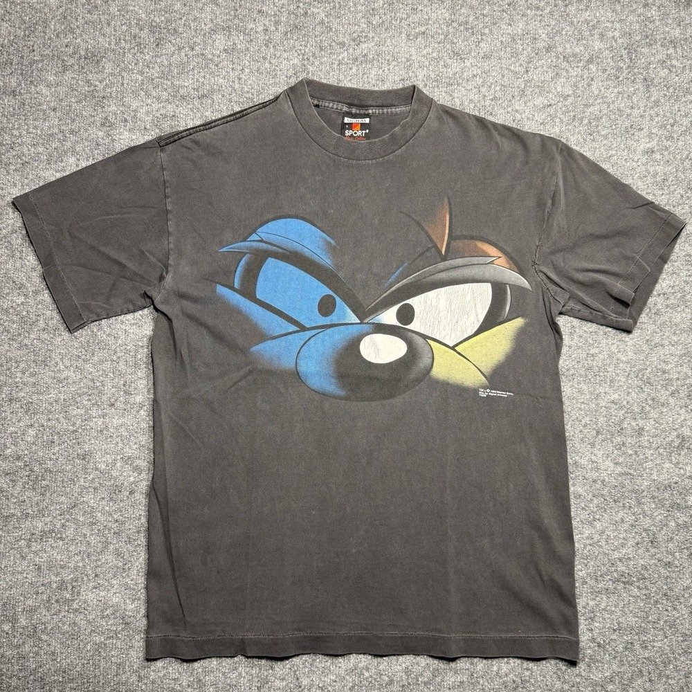 Vintage 1994 Warner Bros. Looney Tunes "Big Face" Shadows Front/back Size Large